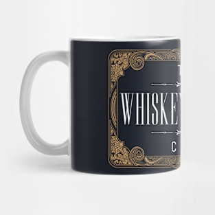 Wide Fancy White Logo Mug